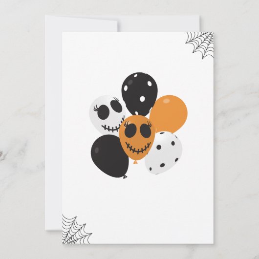 Invitation Orange Black Halloween (Dos)