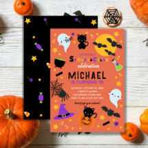 Orange Black Spooktacular Halloween Anniversaire