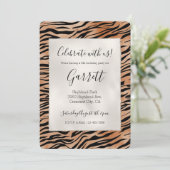 Invitation Orange Black Tiger (Debout devant)