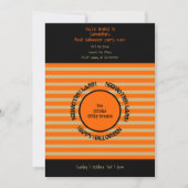 Invitation Orange Black Typographie Bonne fête d'Halloween (Devant)