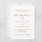 Invitation Orangé blanc code QR code RSVP mariage (Devant)