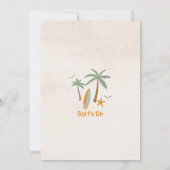 Invitation Orange Bleu N'IMPORTE QUEL ÂGE Surf Garçon Surf 1e (Dos)