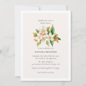 Invitation Orange Blossom et Jasmine Fête des mariées (Devant)