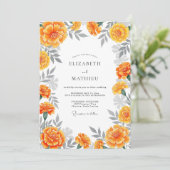 Invitation Orange Blossom Whimsy Wedding (Debout devant)