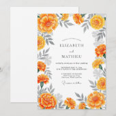 Invitation Orange Blossom Whimsy Wedding (Devant / Derrière)