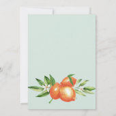 Invitation Orange Blossoms Citrus Mariage botanique (Dos)