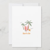 Invitation Orange Blue Boy The Big One Surf 1er anniversaire (Dos)