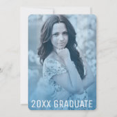 Invitation Orange Blue Graduation Party Graduation Photo (Dos)