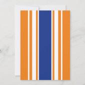 Invitation Orange Blue Sports Jersey fête d'anniversaire (Dos)