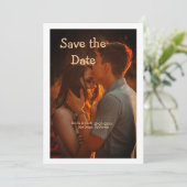 Invitation orange boho enregistrer la date QR ajouter le nom (Debout devant)