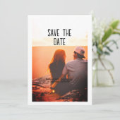 Invitation orange boho enregistrer la date QR ajouter le nom (Debout devant)