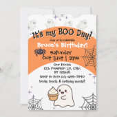 Invitation Orange Boo jour anniversaire (Devant)