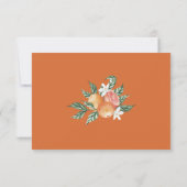 Invitation Orange Botanique Agrumes Mariage moderne RSVP (Dos)