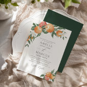 Invitation Orange Botanique Citrus Mariage moderne