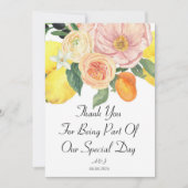 Invitation Orange botanique floral (Devant)