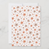 INVITATION ORANGE BOW & ARCH FALL PUMPKIN FLOWERS BIRTHDAY (Dos)