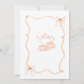 Invitation Orange Bow Baby brasse du Baby shower de brunch au (Dos)