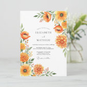 Invitation Orange Breathtaking Meadow Wedding (Debout devant)