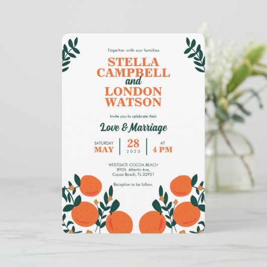 Invitation Orange Breeze (Debout devant)