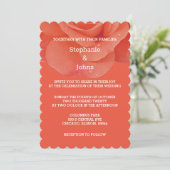 Invitation Orange Brûlé Floral Élégant Mariage de automne rus (Debout devant)
