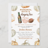 Invitation Orange Citrouille Genre Neutre Brew et Diaports (Devant)