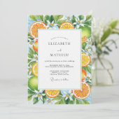 Invitation Orange Citrus Blossom Wedding (Debout devant)