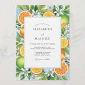 Invitation Orange Citrus Blossom Wedding (Devant)