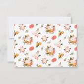 Invitation Orange Citrus Botanique | Jeu de devinette pour bé (Dos)