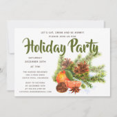 Invitation Orange Citrus Fête | Noël (Devant)