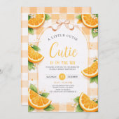 Invitation Orange Citrus First Birthday Party Invite (Devant / Derrière)