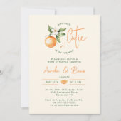 Invitation Orange Citrus Little Cutie Couples Baby Sprinkle (Devant)