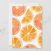 Invitation Orange Citrus Slice été fête d'anniversaire (Dos)