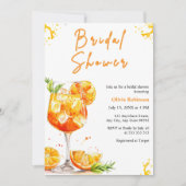 Invitation Orange Cocktail Drink Aperol Spritz Bridal Shower  (Devant)