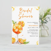 Invitation Orange Cocktail Drink Aperol Spritz Bridal Shower  (Debout devant)