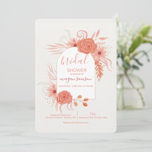 Invitation Orange coucher de soleil (Debout devant)