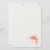 Invitation Orange coucher de soleil (Dos)