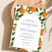 Orange Cute Green Summer Mariage QR Code