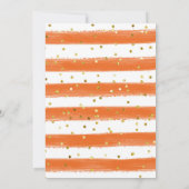 Invitation Orange Cutie 2e anniversaire Parties scintillant o (Dos)