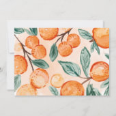 Invitation Orange Cutie quatre ans fête d'anniversaire (Dos)