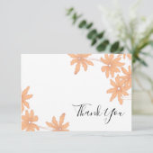 Invitation Orange Daisers on White Flat Merci Notes (Debout devant)