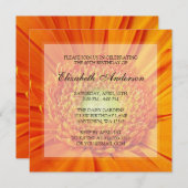 Invitation Orange Daisy 80e anniversaire (Devant / Derrière)