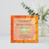 Invitation Orange Daisy 80e anniversaire (Debout devant)