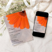 Invitation Orange Daisy sur Satin Quinceanera Party Invitatio