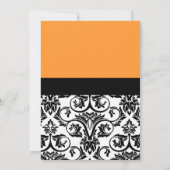 Invitation Orange Damask Photo Girl's Graduation (Dos)
