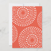 Invitation Orange de la tribu des Boho Mosaic (Dos)