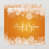 Invitation Orange de nuit de scintillement de partie de sweet (Devant / Derrière)