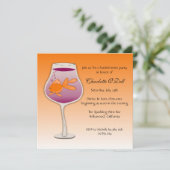 Invitation orange de poisson rouge; bachelorette (Debout devant)