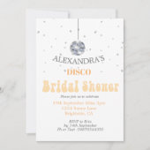 Invitation Orange Disco Ball Fête des mariées (Devant)