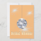 Invitation Orange Disco Ball Fête des mariées (Dos)