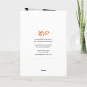 Invitation Orange Edgy Abstrait Torn Photo Graduation (Dos)